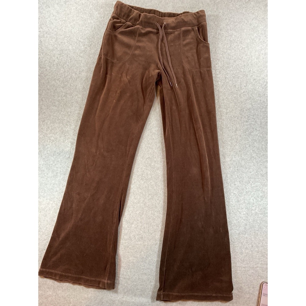 Miken Vintage Y2K Velour Brown Pants Large #438